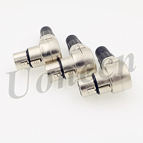3 pcs Right Angle 90 Degree XLR 4-pin Female Connector for ARRI Monitor DSLR Rig