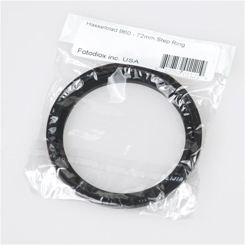 Fotodiox Bayonet 60 B60-72mm Step Up Filter Adapter Ring for Hasselblad, Anodized Black Metal Filter Adapter Ring 60-72mm