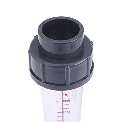 300-3000L/H Plastic Tube Water Rotameter LZS-25 Liquid Flow Meter Float Double Female Connector for DN 25 Tube