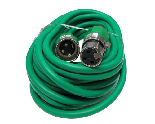 [AUSTRALIA] - XLR Male to Female 3pin Mic Microphone Lo-z Extension Cable Cord (25ft, Green) 25ft 