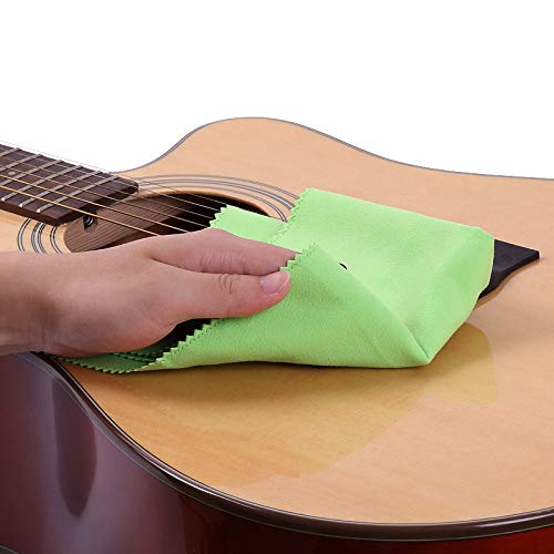 ASNOMY 5Pack 28cm Large Microfiber Cleaning Cloth perfect for Musical Instrument Guitar, Piano, Violin, Sax, Clarinet, Flute (Cleaning Cloth)