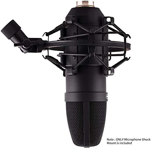 ConBwin Microphone Shock Mount Black Spider Universal Mic Shock Holder Adapter Clamp Clip Studio Condenser Anti-Vibration Holder for Diameter 46mm-53mm Microphone