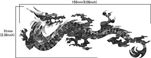 Inlaystickers Guitars & Bass - Fire Dragon - White Pearl B-153FDW-N