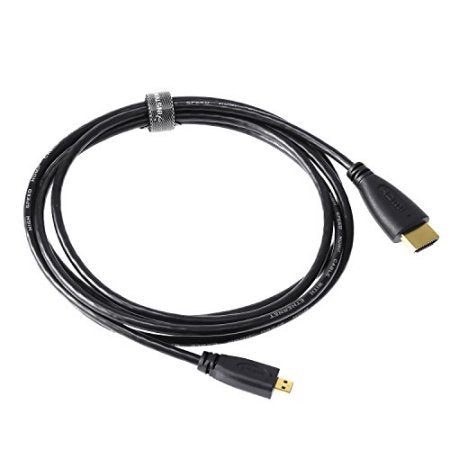 Synergy Digital HDMI Cable Compatible with Panasonic Lumix DC-FZ80 Digital Camera AV/HDMI Cable 5 Foot High Definition Micro HDMI (Type D) to HDMI (Type A) Cable