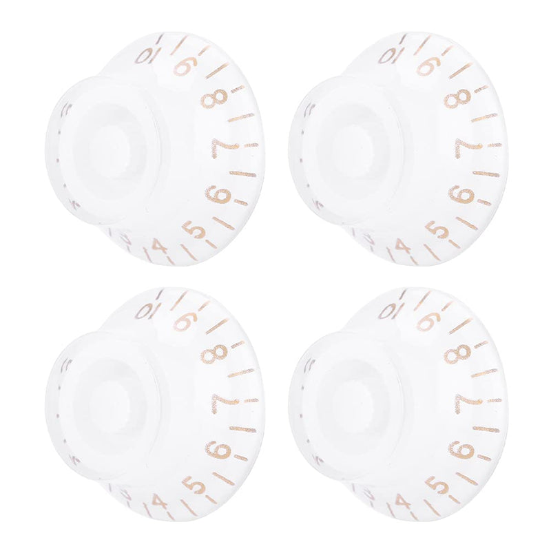 Musical Instrument Part Accessory Guitar Speed Control Knobs For Replacing The Dirty, Dingy And Old Knob. for 6mm Diameter Pots(White gold lettering)