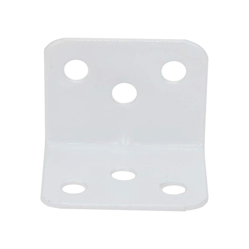 Tsnamay 90 Degree L Shaped White Right Angle Bracket Corner Brace Support with Screws,28x28x34X2mm(L*W*H*T),Pack of 10 28x28x34x2mm 10P