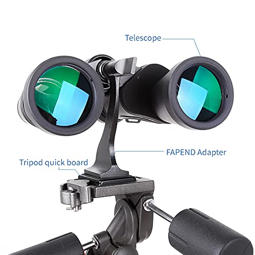 FAPEND Binocular Tripod Adapter,Tripod Adapter for Bird Watching,Safari Sports Events,Optics Uni-Daptor Bino Tripod Adapter, Fits All Vortex and Celestron Binocular, Black