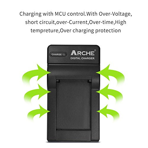 ARCHE NP-F970 NP F975 F960 F950 Battery <1 Pack> and Rapid Charger Set for [Sony DCM-M1 MVC-CD1000 HDR-FX1 DCR-VX2100E DSR-PD190P NEX-FS700RH HXR-NX3 HVL-LBPB and More Camcorder]