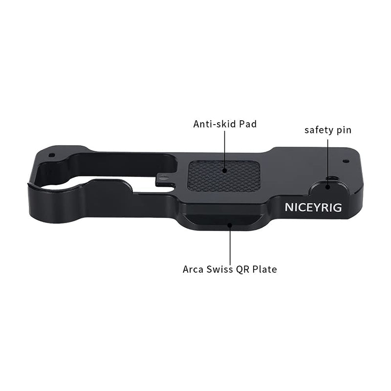 NICEYRIG Bottom Plate for Sony ZV1, Camera Vlog Vlogging Streaming Video Camera Extension Mount Quick Release Base for ARCA Standard Type - 466