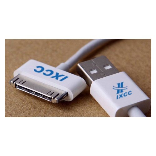 iXCC 10ft Extra Long 30 Pin to USB SYNC and Charge Cable Cord for Apple iPhone 4/4s, iPod 1-6 Gen, iPod 1-4 Gen, iPad 1-3 Gen