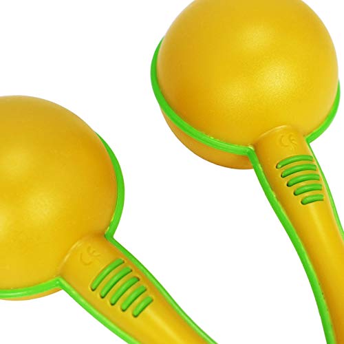 A-Star AP5131 Plastic Maracas Yellow - Pair - 16cm Shaker, Educational Rhythm Instrument for Children