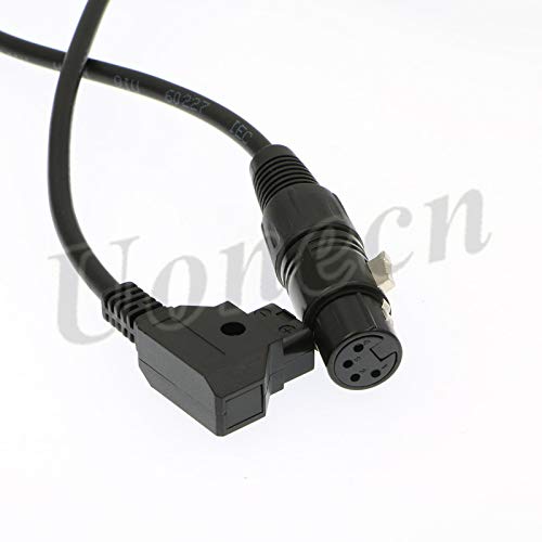 Uonecn Practilite 602 DSLR Camcorder Power Cable XLR 4 pin Female to D-tap Male for Sony F55 SXS Camera