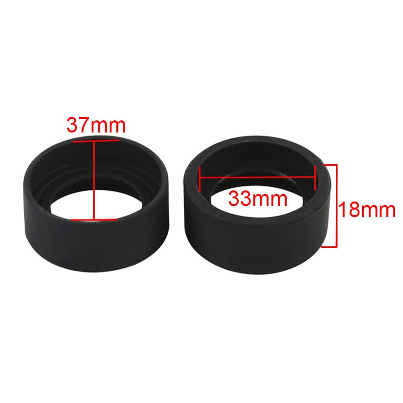 [AUSTRALIA] - 2 Sets Microscope Eyepiece Cover + Eyepiece Dust Free Cover, Rubber Eyepiece Plastic Eyepiece Cover for Stereo Microscope Binocular Trinocular HDMI HD Soldering Lab Repair Lens Digital Camera 