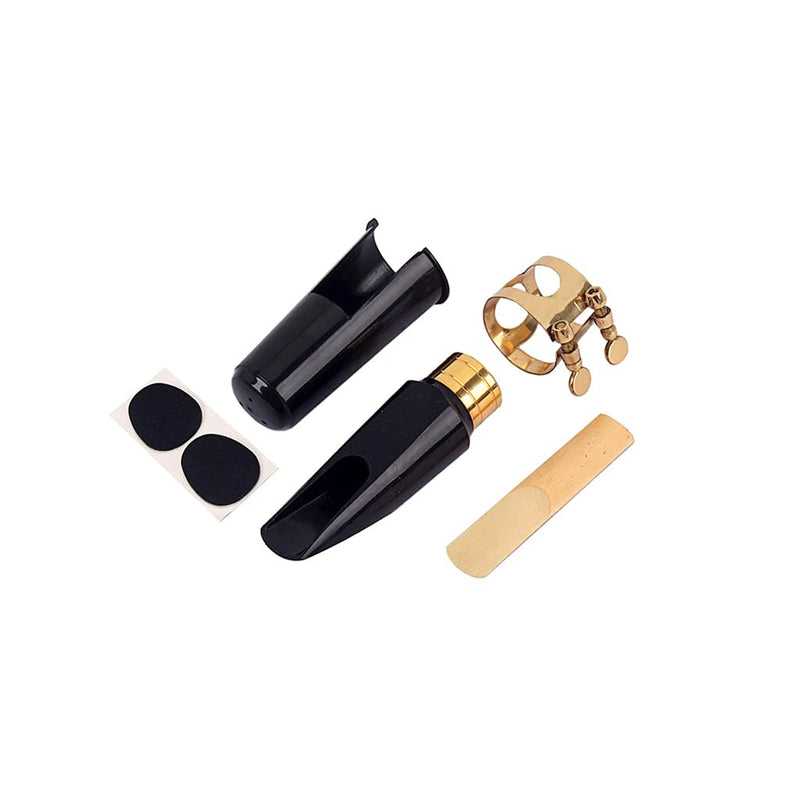 Alnicov Tenor Sax Saxophone Mouthpiece Plastic with Cap Metal Buckle Reed Mouthpiece Patches Pads Cushions