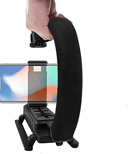 Professional Video Stabilizing Grip + eCostConnection Universal Tripod Smartphone Mount fits Virtually All Phones + Microfiber Cloth Video Stabilizing Grip for Smartphones