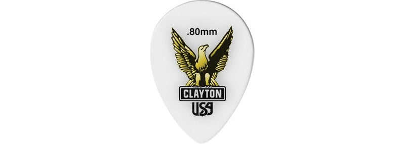 Clayton Acetal Small Teardrop Guitar Picks .80 mm 1 Dozen