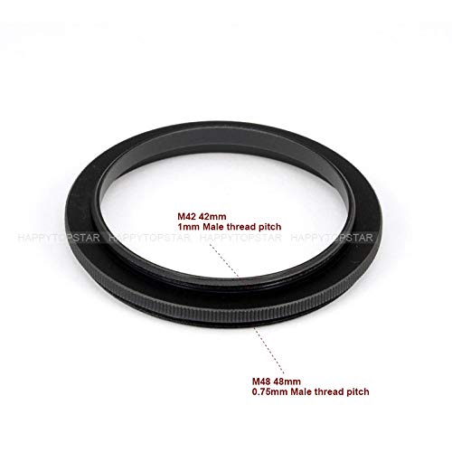 Metal M42 to M48 Male to Male 42mm to 48mm M42-M48 Step-Up Coupling Ring Adapter for Lens Filter Telescope