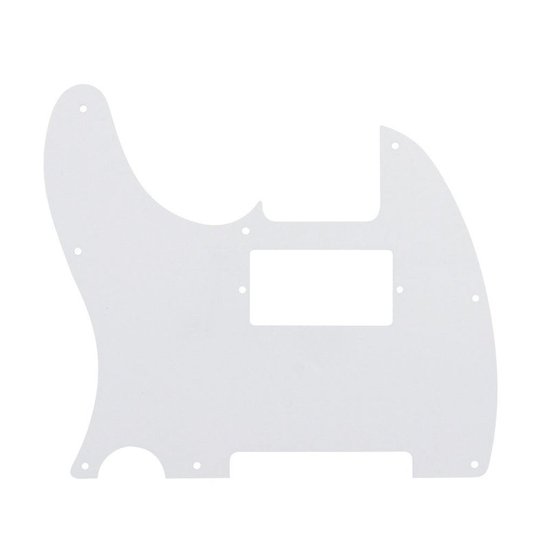 FLEOR 8 Holes HH Tele Pickguard Guitar Scratchplate for U.S./Mexican Fender Standards Telecaster Humbucker, Mounting Screws Included, 4ply White Pearl