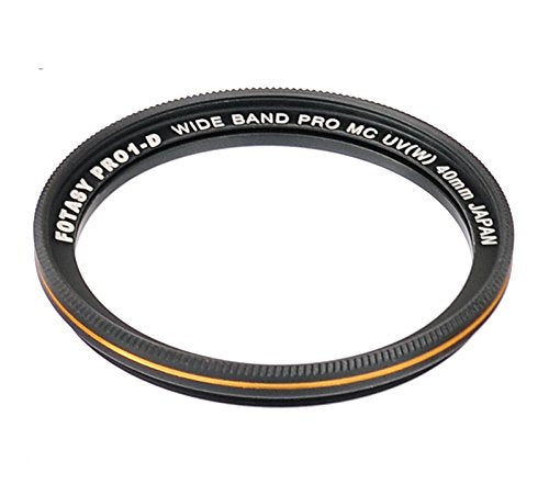 Fotasy 40mm Ultra Slim UV Protection Lens Filter, Nano Coatings MRC Multi Resistant Coating Oil Water Scratch, 16 Layers Multicoated 40mm UV Filter Black