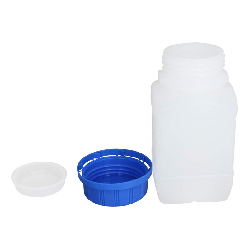 Othmro Plastic Lab Chemical Reagent Bottle, 250ml Wide Mouth Sample Sealing Liquid/Solid Storage Translucent Bottles, Blue cap 5pcs 5pcs 250ml translucent