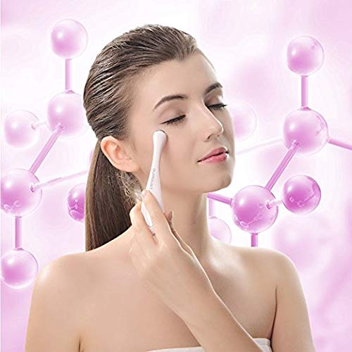Eye Massager, Ionic Eyes Facial Massager Wand with 40 ℃ Heated, Dark Circle Remover, Eliminate Eye Bags & Puffy Eye FDA Certificeted Safe Pink
