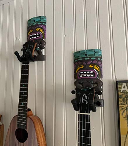GuitarGrip Tiki Man Ukulele Wall Mount Hanger Stand for Uke, Banjo, Mandolin