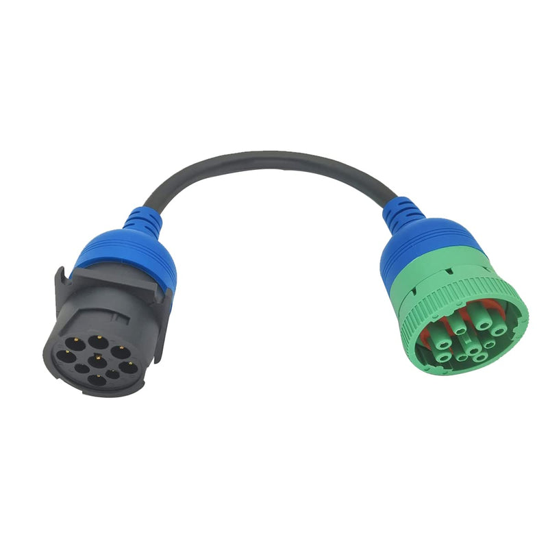 Crossover Cable Green 9pin J1939 Type2 to Type1 Black 9pin J1939 Cable 1ft/30cm Can3 to Can1 for USB Link 2