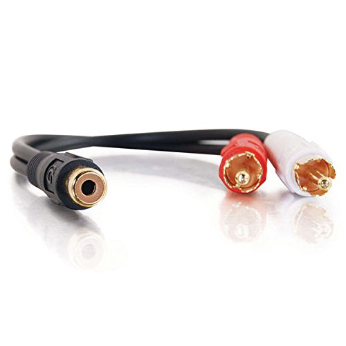 C2G Value Series One RCA Female to Two RCA Male Y-Cable, Black (6 Inches) - 03181 RCA Female to RCA Male 0.5 Feet