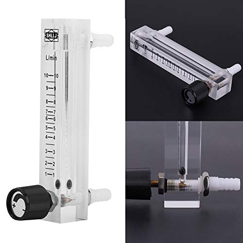 Gas Flowmeter, LZQ-7 Flowmeter 1-10LPM Flow Meter with Control Valve for Oxygen Air Gas