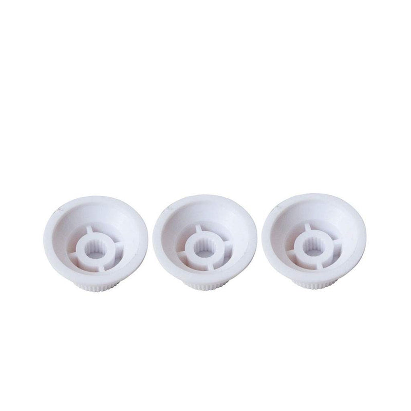 Alnicov Guitar Control Knobs 1 Volumn 2 Tone Fits Metric Pots Knobs Compatible For Fdstrat Stratocaster Style Electric Guitar Parts. (White)