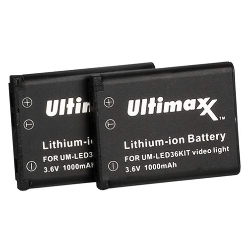 Ultimaxx 36 LED Light Kit with 2 Batteries and Mounting Bracket—Compatible with Any DSLR That Incorporates a Hot Shoe Mount Including: Canon, Nikon, Olympus, Sony, and More