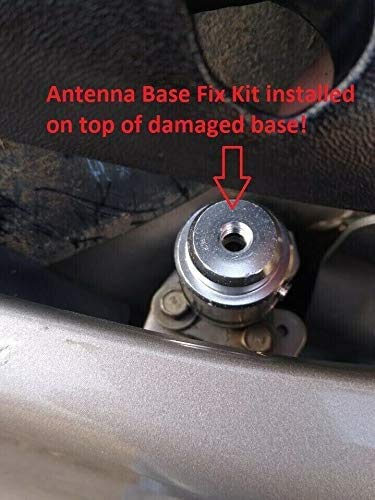 11" Antenna MAST Black + Radio Antenna Base Repair Kit for GMC Chevy and Buick Cadillac Cars & Trucks