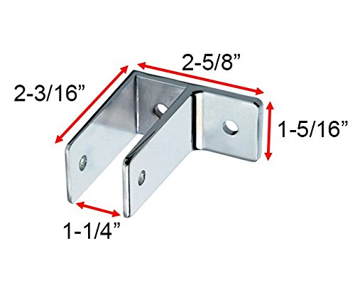 Harris Hardware TP1856 One Ear Die Cast Zamac Wall Bracket, Chrome Plated