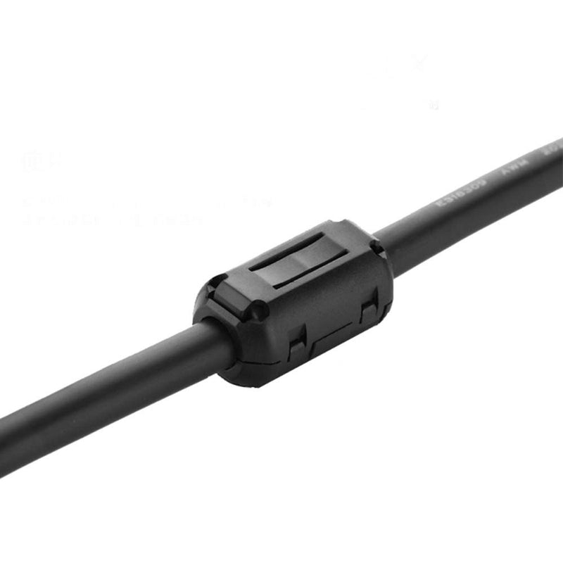 Pienoy 20 PCS EMI RFI Noise Filter Cable Ring/Noise Filter Suppressor Cable Clip for 3mm/ 5mm/ 7mm/ 9mm/ 13mm Diameter/Video Cable Power Cord (Black)
