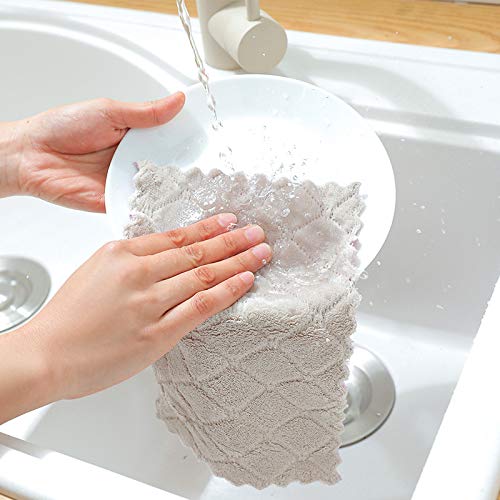 10pcs/Pack Microfiber Cleaning Cloth Micro Fiber Towel for Kitchen Water-Absorbing Dishcloth for Cleaning Household Cleaning Tool