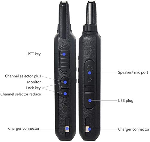 Zastone X6 Rechargeable Long Range Two-Way Radios with Earpiece 2 Pack 3W 16-Channel UHF Walkie Talkies 2Pack Black01