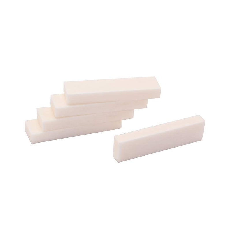 [AUSTRALIA] - Alnicov 5 Pieces Vintage Blanks Buffalo Bone Nut for Guitar Ukulele Accessory 40x10x5mm 