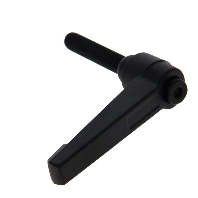 Othmro 3Pcs Clamping Lever Handle M8 Thread Push Button Ratchet Lever, Aluminum Alloy Adjustable Push Button Locking Handle with Male Threaded Stud M8*40mm Black M8x40，3pcs