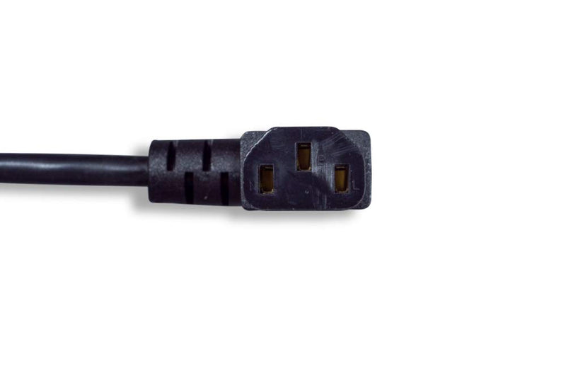 Cablelera 6' North American Power Cord, NEMA 5-15P and IEC-60320-C13 Right Angle, Black (ZADA15PC-06) 6ft