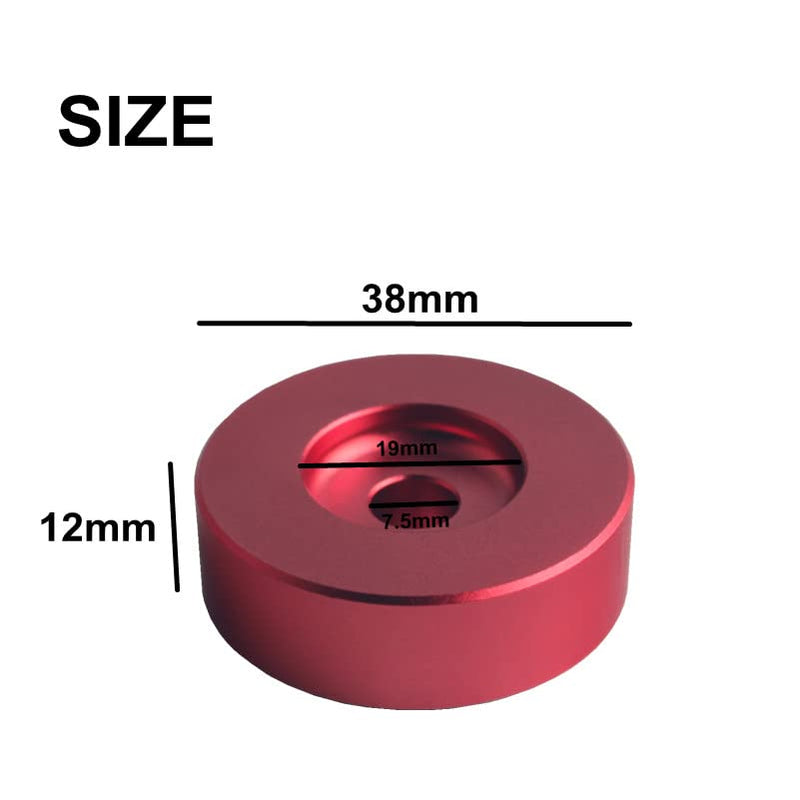 DEWHEL Aluminum 45 RPM Adapter Compatible with 7 inch Vinyl Records Dome 45 Adapter Player Turntable Accessories (Black) Black