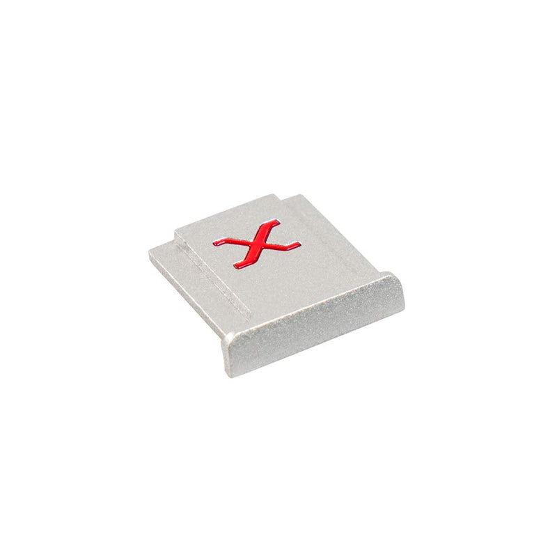 1 pcs Camera Hot Shoe Cover Hot Shoe Protecotr Aluminum Alloy Material Silver with RED X Fit for Fujifilm GFX Fuji X Camera 1 Piece Silver+Red X