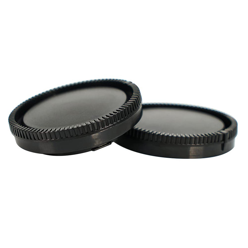 NIYI 2Sets Camera Body Cap and Rear Lens Cap Cover Kit for Sony ENEX Mount Camera and Lenses Rear Lens Protector Cover and Body Cap Set Sony E