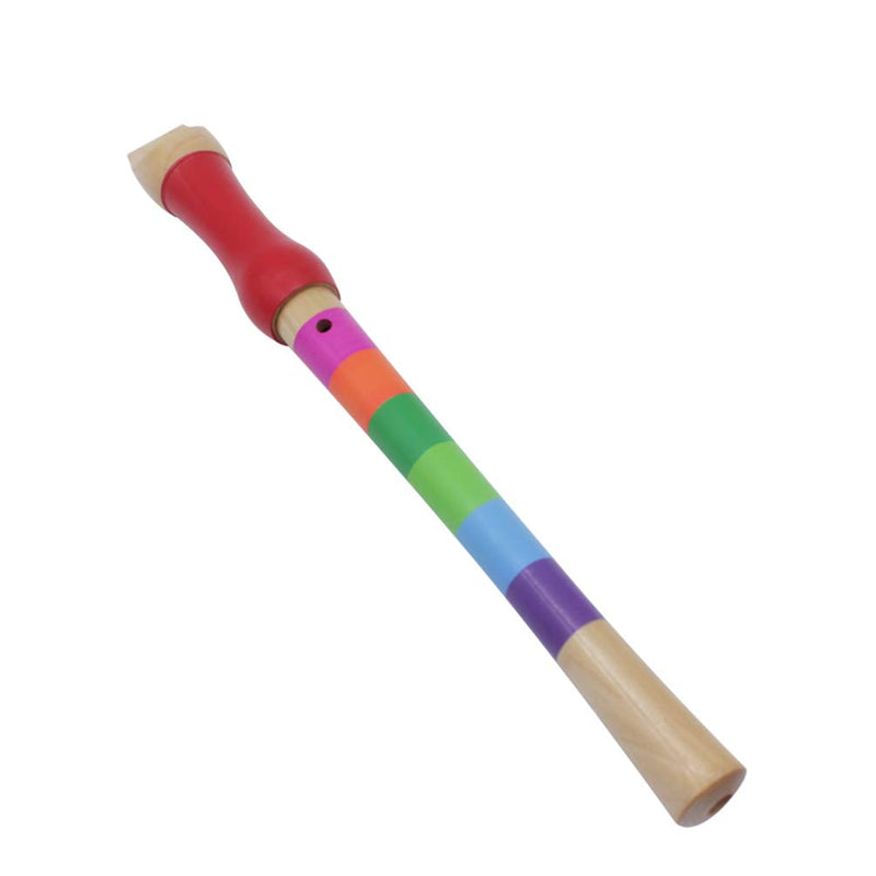 SUPVOX Recorder Instrument Wooden 8 Hole Descant Recorder Music Playing (Random Color) Random Color