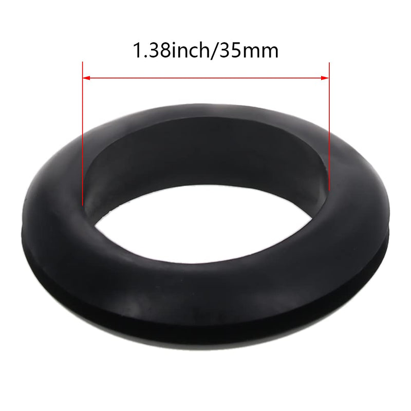 Heyiarbeit Rubber Grommet 15Pcs 35mm Inner Dia Oil Resistant Armature Rubber Grommets for Wiring Cable Black 35mm 15pcs