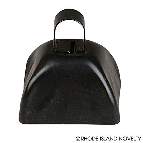 Rhode Island Novelty 3" Metal Black Cowbells | 12 Pack