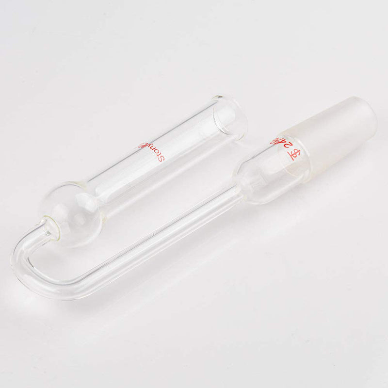 stonylab Glass U-Shaped Drying Tube, Borosilicate Glass 360 Degrees Bent Drying Tube with Inner 24/40 Standard Taper Joint for Organic Synthesis Chemistry Laboratory Lab Supply