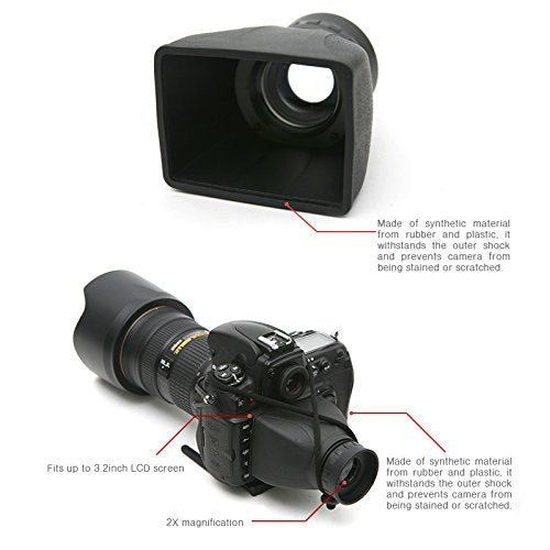 Matin 2.0X LCD View Finder Extender Magnification for up to 3.2" LCD Screen (M-6296)