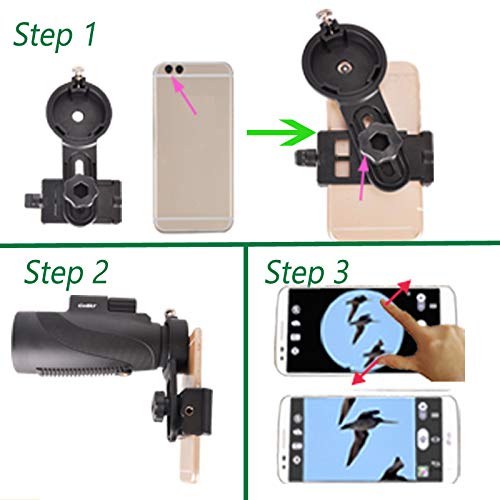 Telescope Smartphone Adapter for Gosky 1042 Binoculars, Microscope Lens Adapter - Spotting Scope Binocualrs Smartphone Adapter Mount - Capture and Record The Beauty in The Micro World