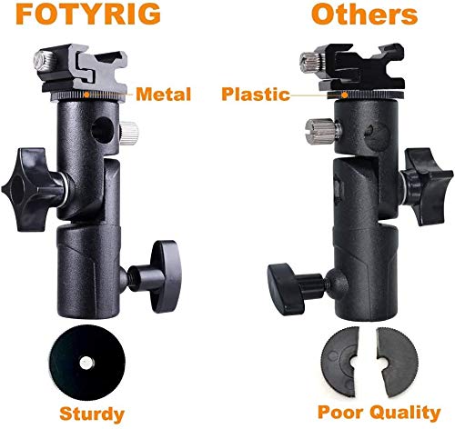 Camera Speedlite Mount Stand Flash Stand Bracket Umbrella Mount Holder Shoe Mount Compatible with Nikon Pentax Olympus Nissin Metz and Other Speedlite Flashes E Type-2 Pack