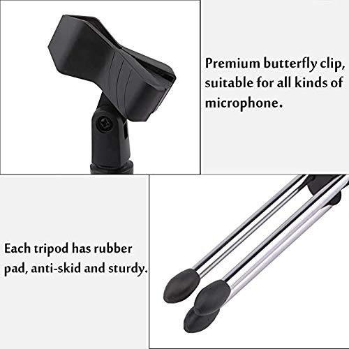 [AUSTRALIA] - Desktop Microphone Stand Holder Foldable Tripod for Podcasts,Online Chat,Conferences,Lectures,meetings,and More(Height 5.5'') 